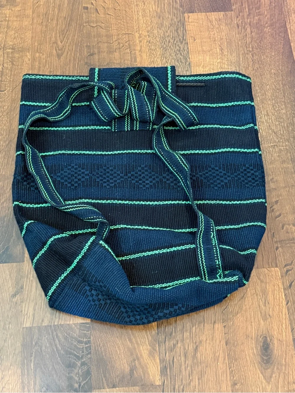 Seattle Seahawks Baja Woven Drawstring Backpack Mexican Style Knapsack